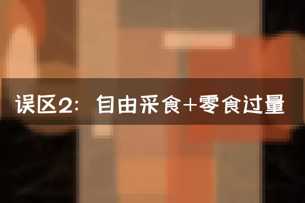 误区2：自由采食+零食过量