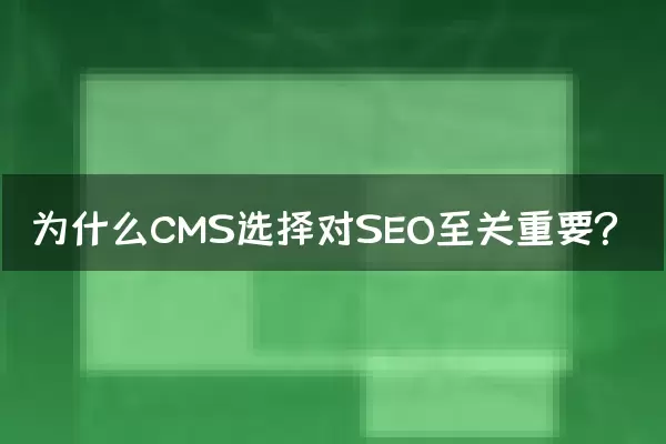 为什么CMS选择对SEO至关重要？