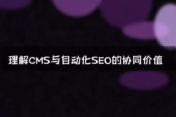 理解CMS与自动化SEO的协同价值